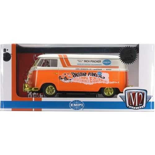 1960 VW Delivery Van - Orange/White (Instant Power Livery, Yellow Chrome Details)