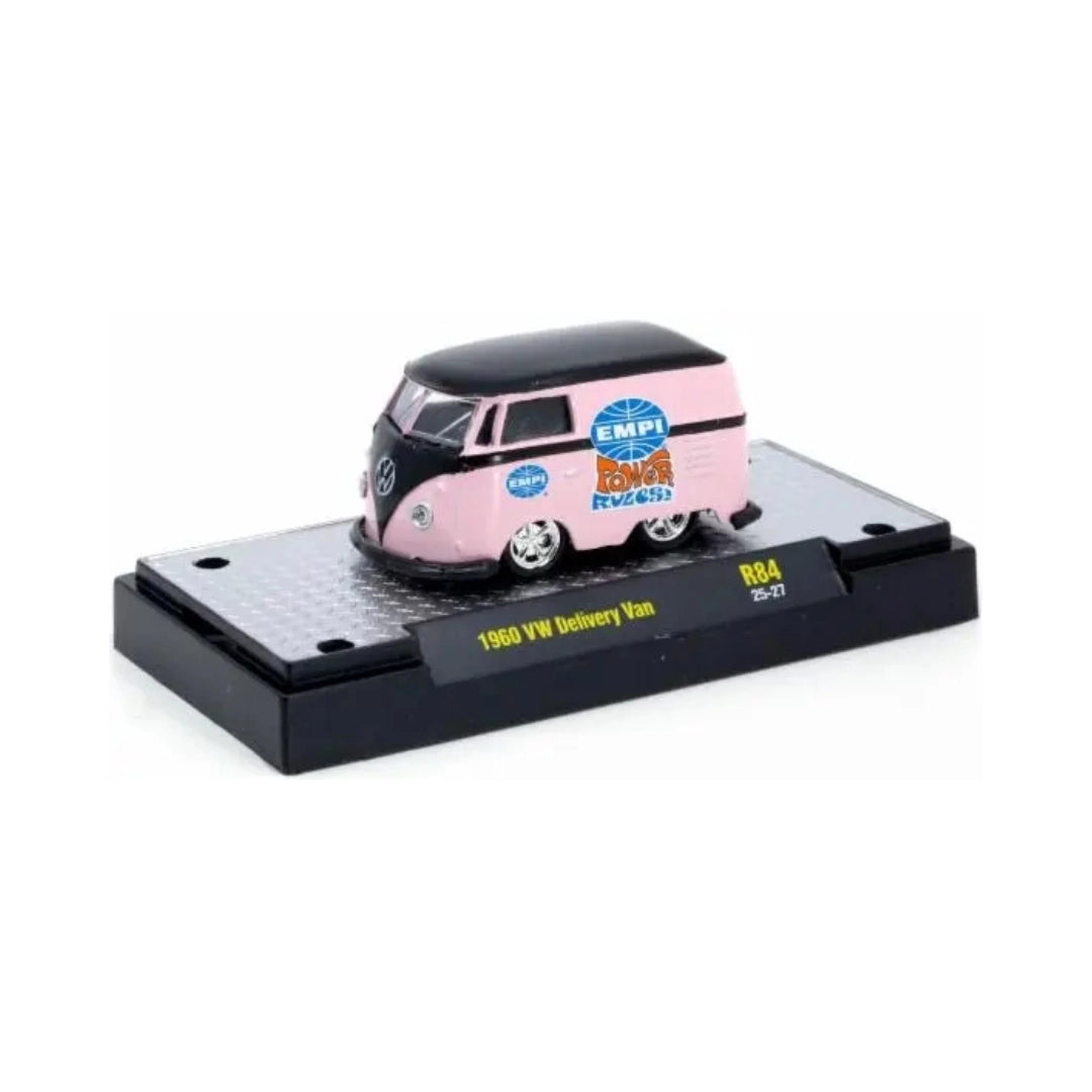 1960 VW Delivery Van - Pink & Black EMPI Model-Kit on Display Base (Release 84)