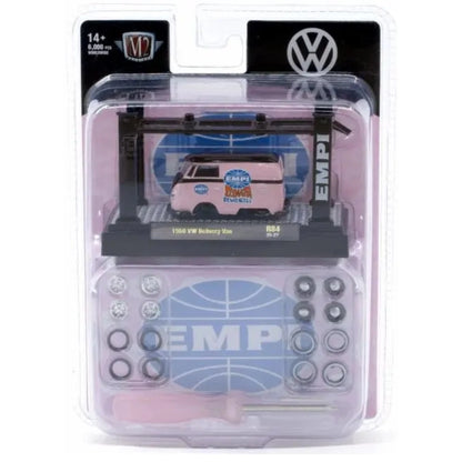 1960 VW Delivery Van - Pink & Black EMPI Model-Kit on Display Base (Release 84)