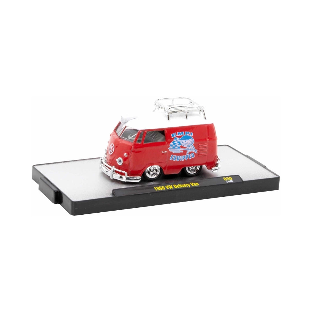 1960 VW Delivery Van - Red EMPI Equipped with White Roof Rack (Target Exclusive Release 90)