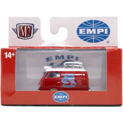 1960 VW Delivery Van - Red EMPI Equipped with White Roof Rack (Target Exclusive Release 90)