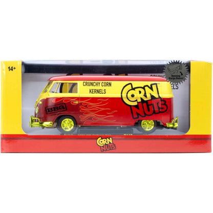 1960 VW Delivery Van - Red/Yellow (Corn Nuts Livery, Yellow Chrome Rims & Details, Gold Interior)
