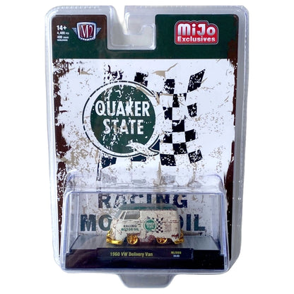 1960 VW Delivery Van - Weathered Quaker State Racing Motor Oil with Silver Chrome Rims, Green Bumpers, Black Interior (Exclusive, Limited Edition)