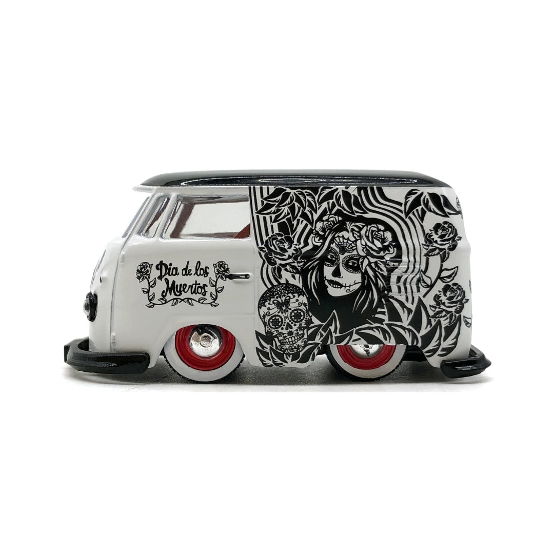 1960 VW Delivery Van - White & Black Art Graphics with Red Rims (MiJo Exclusives Release MJS05 Premium Range Set Exclusive)