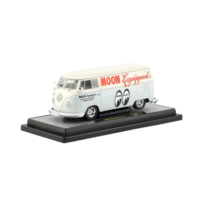 1960 VW Delivery Van - White (Moon Equipped Livery, Silver Chrome Rims, Black Interior & Details)