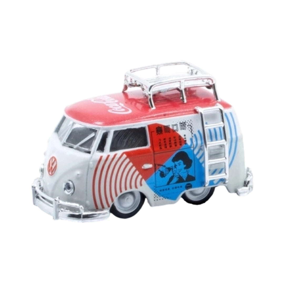1960 VW Delivery Van - White, Red & Blue Chase with Blue Chrome Rims & Blue Chrome Details (Limited Edition, Set Exclusive)