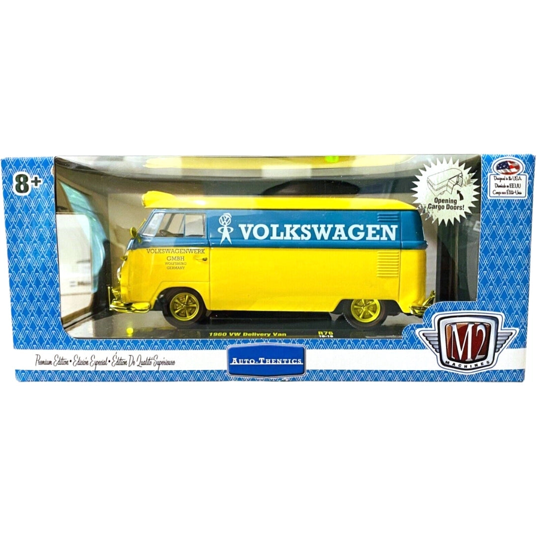 1960 VW Delivery Van - Yellow/Blue (Volkswagen Livery, Yellow Chrome Rims & Details)