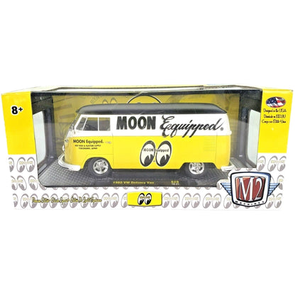 1960 VW Delivery Van - Yellow/White (Moon Equipped Livery, Black Roof, Silver Chrome Details)