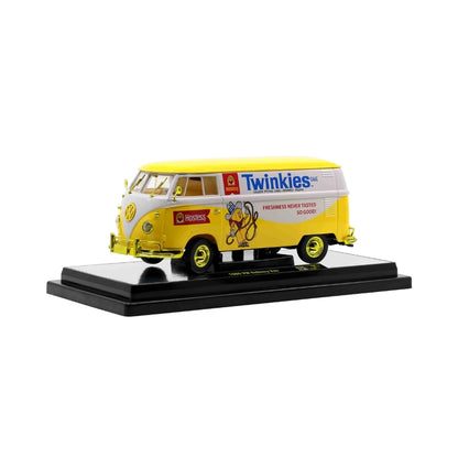 1960 VW Delivery Van - Yellow/White (Twinkies Livery, Yellow Chrome Rims & Details)