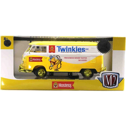 1960 VW Delivery Van - Yellow/White (Twinkies Livery, Yellow Chrome Rims & Details)