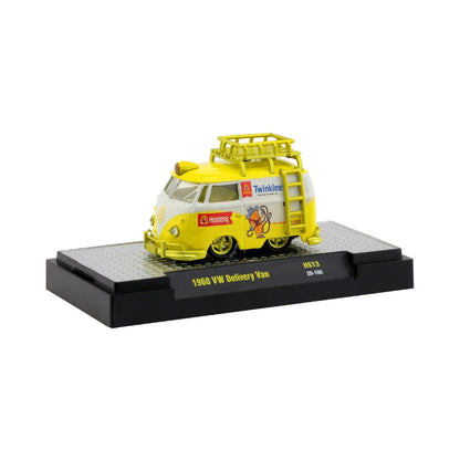 1960 VW Delivery Van - Yellow & White Hostess Twinkies Chase with Yellow Chrome Details, Yellow Chrome Bumpers, Yellow Interior, Yellow Chrome Roof Rack & Ladder (Exclusive, Limited Edition)