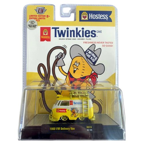1960 VW Delivery Van - Yellow & White Hostess Twinkies Chase with Yellow Chrome Details, Yellow Chrome Bumpers, Yellow Interior, Yellow Chrome Roof Rack & Ladder (Exclusive, Limited Edition)