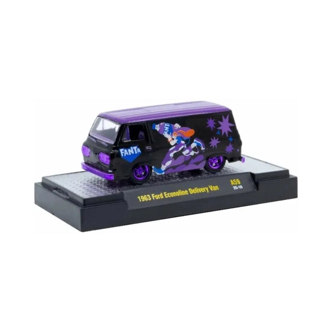 1963 Ford Econoline Delivery Van - Black/Purple (Purple Chrome Rims & Details, Purple Interior)