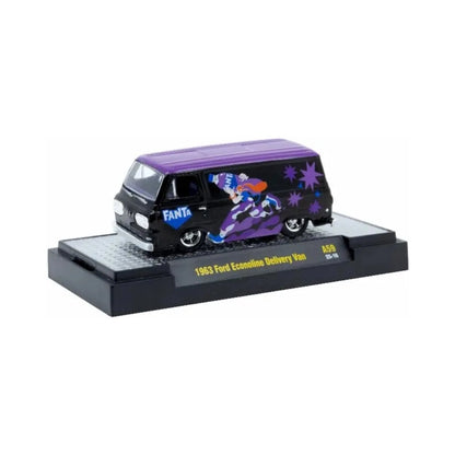 1963 Ford Econoline Delivery Van - Black/Purple (Silver Chrome Rims & Details, Black Interior)