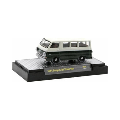 1964 Dodge A100 Vision Van - Green/White (Black Rims, Display Base)