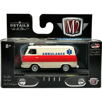 1964 Ford Econoline Ambulance - White/Red (Ambulance Livery, Walmart Exclusive)