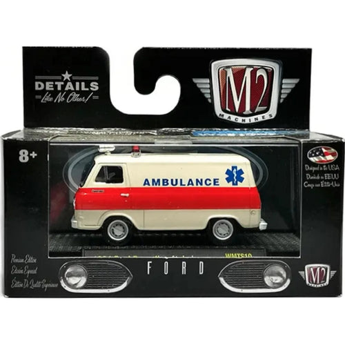1964 Ford Econoline Ambulance - White/Red (Ambulance Livery, Walmart Exclusive)