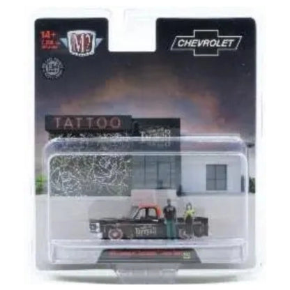 1965 Chevrolet C-10 Pickup - Black (Auto-Figs with figures, Walmart Exclusive)