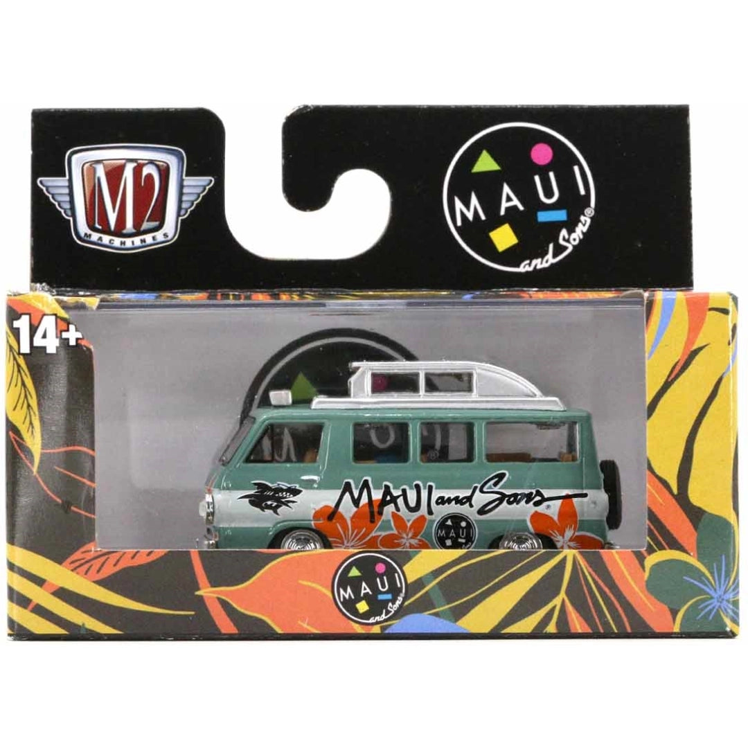 1965 Dodge A100 Camper Van - White/Green (Surf, Display Base)