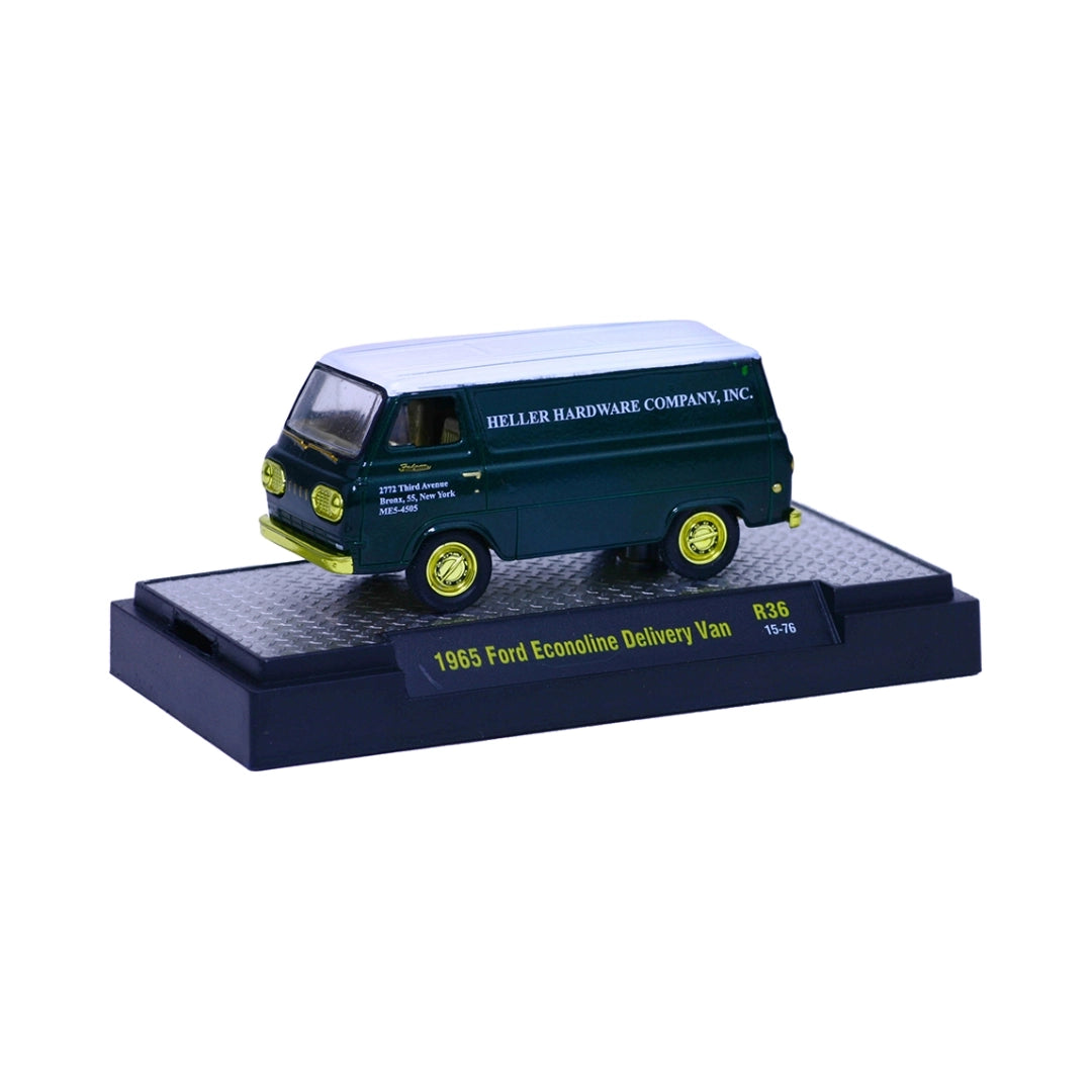 1965 Ford Econoline Delivery Van - Green/White (Miller Landscape Company Inc., Yellow Chrome - Chase, Auto-Trucks Release 36)