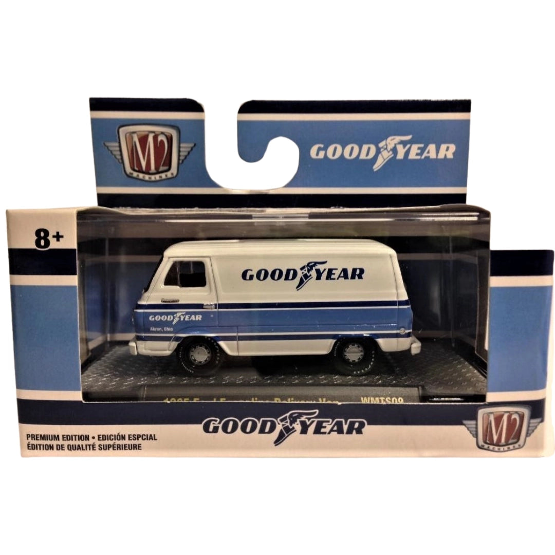 1965 Ford Econoline Delivery Van - White/Blue (Goodyear)