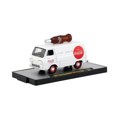 1965 Ford Econoline Delivery Van - White (Coca-Cola Bottle Top - Silver Chrome Details, White Hubcaps, Black Interior)