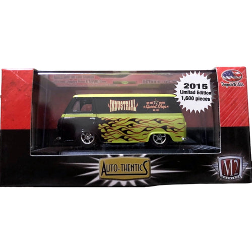 1965 Ford Econoline Van - Black/Green Flames (Auto-Thentics Release MJS01)