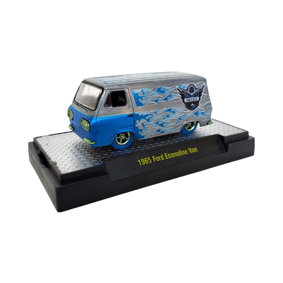 1965 Ford Econoline Van - Blue/Silver Flames (Diecast Hall of Fame 2016, Super Chase)