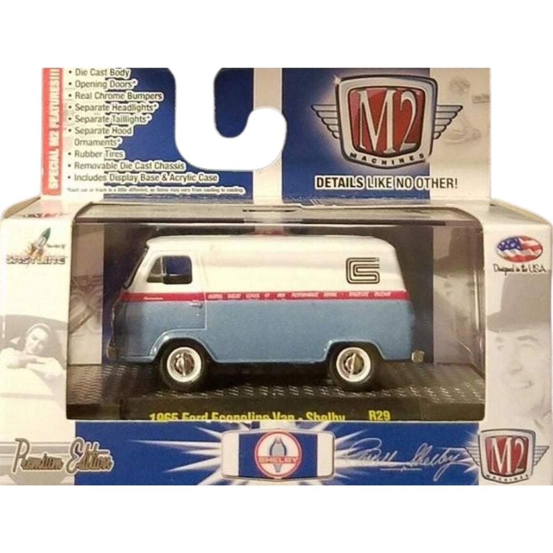 1965 Ford Econoline Van Shelby - White/Blue (Silver Chrome Details)