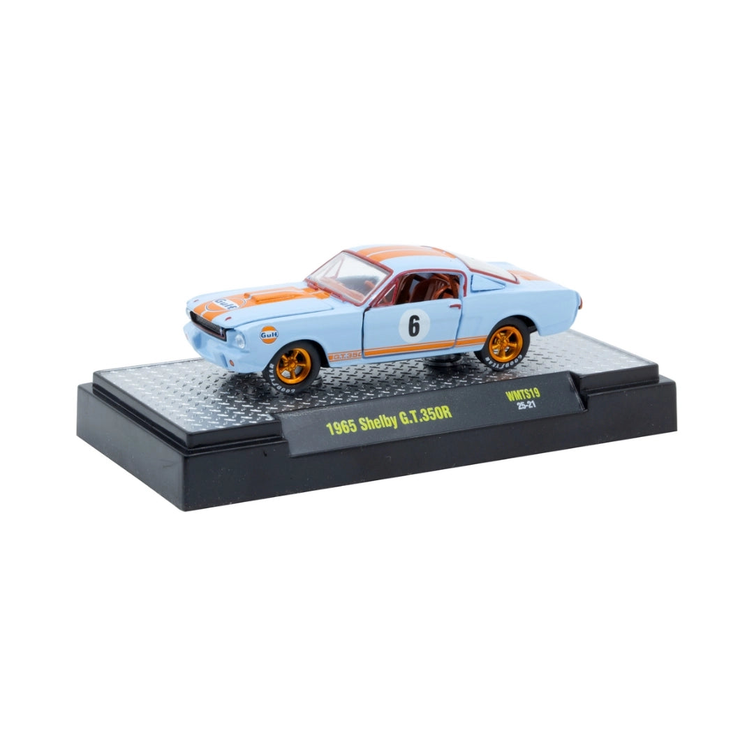 1965 Shelby G.T.350R - Light Blue with Orange Graphics (#6) with Orange Chrome (Chase)