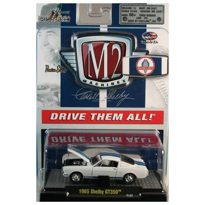1965 Shelby GT350 - White with Blue Stripes (Clamshell Blister)