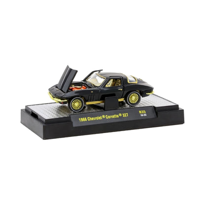1966 Chevrolet Corvette 327 – Black (Gold Rims, Hood Open, Chase)