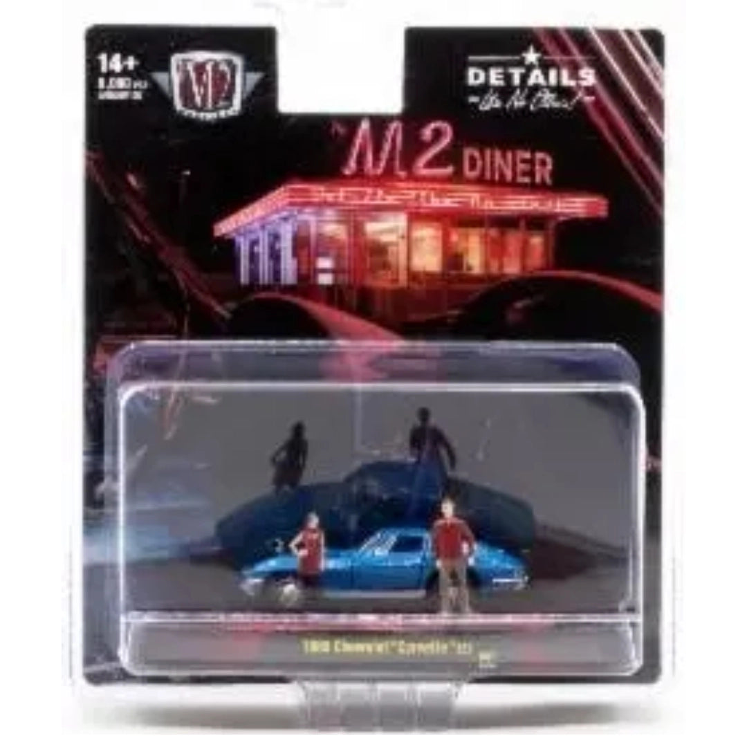 1966 Chevrolet Corvette 327 – Blue (Auto-Figs, Walmart Exclusive, Figure Set)