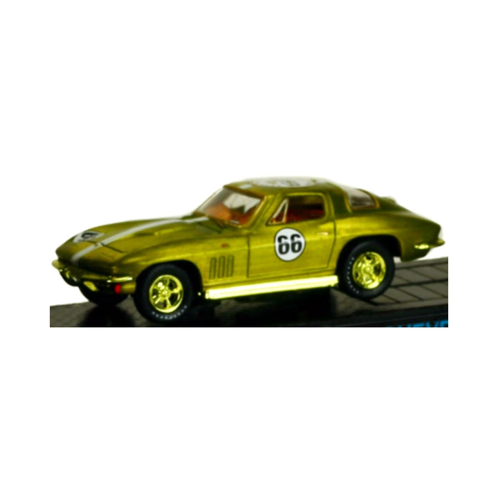 1966 Chevrolet Corvette 327 – Gold (Gold Rims, #66 Racing Livery, Super Chase, Walmart Exclusive)