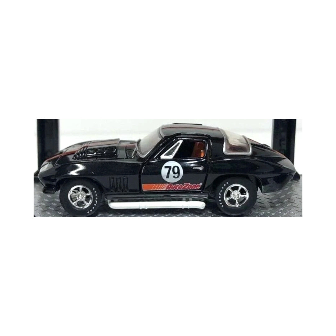 1966 Chevrolet Corvette 427 – Black (#79 Racing Livery, Chrome Rims, AutoZone Exclusive)