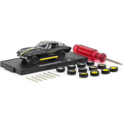 1966 Chevrolet Corvette 427 – Black (Gold Hood Stripes, Goodyear Rims, Auto-Wheels Tool Kit Set)