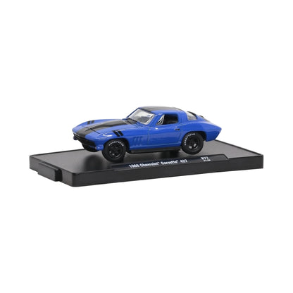 1966 Chevrolet Corvette 427 – Blue (Black Hood Stripes, Black Rims)