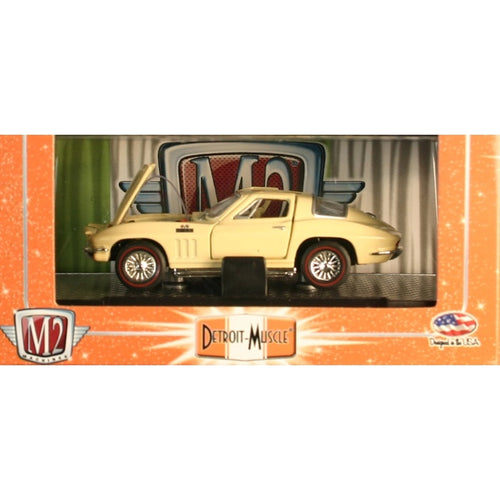 1966 Chevrolet Corvette 427 – Cream/Light Yellow (Chrome Wire-Spoke Rims, Box)