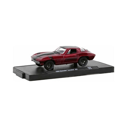 1966 Chevrolet Corvette 427 – Metallic Red (Black Hood Stripes, Black Rims, Flowmaster Livery)