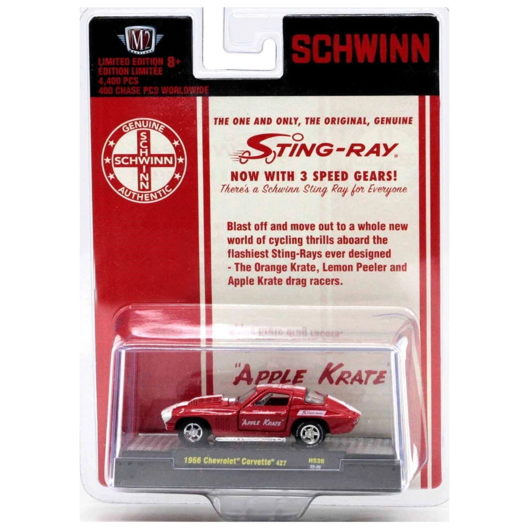 1966 Chevrolet Corvette 427 – Red (Hood Open, Chrome Rims, Schwinn Krate Livery, Hobby Exclusive)