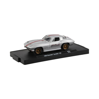 1966 Chevrolet Corvette 427 – Silver (Red Pinstripes, Gold/Black Rims, Edelbrock Livery)