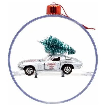 1966 Chevrolet Corvette 427 – White Coca-Cola Livery (Holiday Ornament, AutoZone Exclusive)