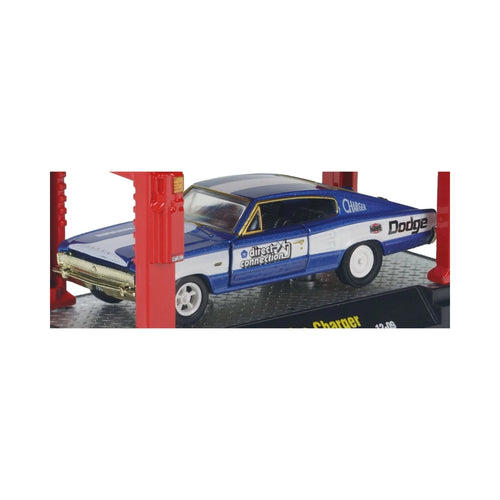 1966 Dodge Charger - Blue & White (Auto-Lift Release 08 / Chase - Set)