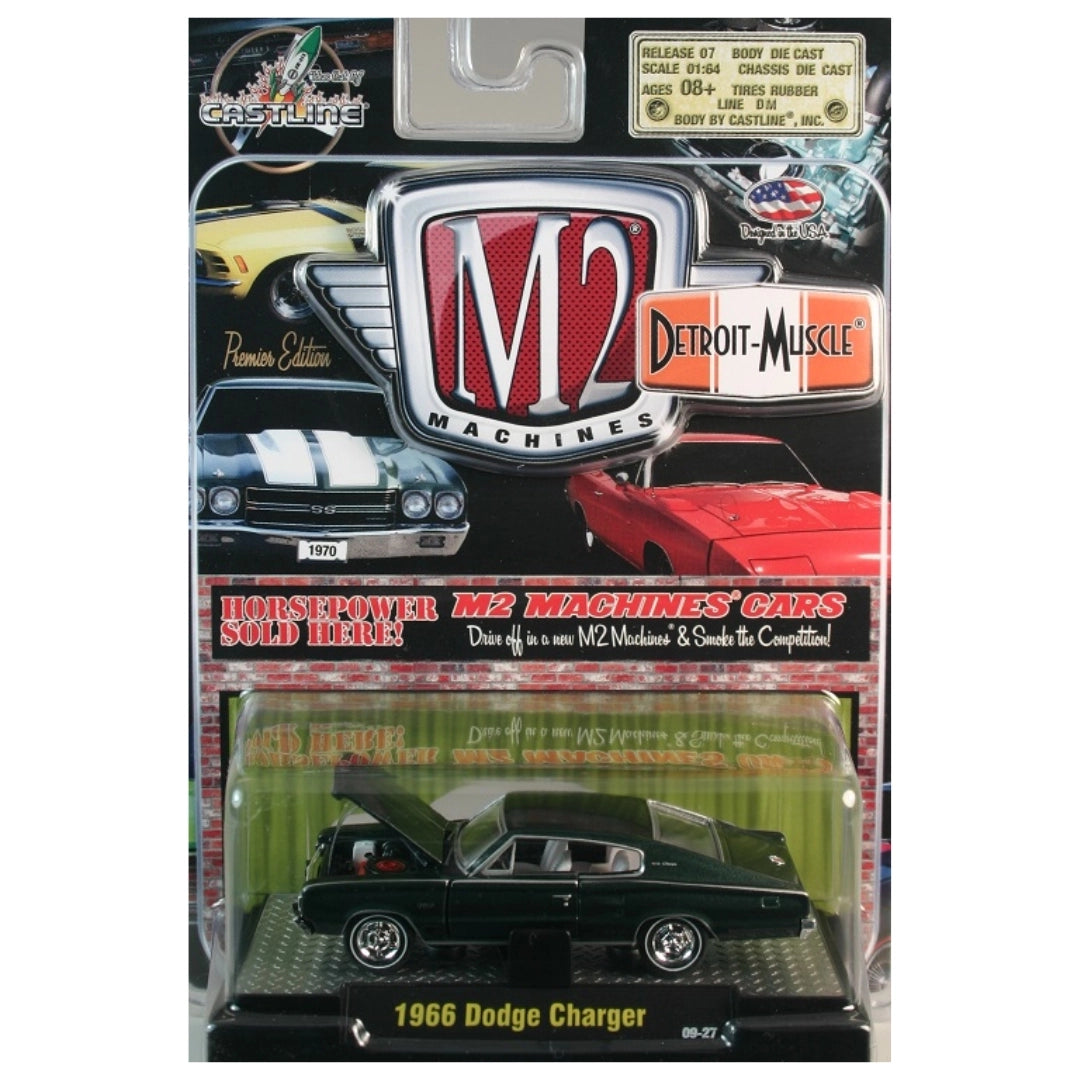 1966 Dodge Charger - Dark Green (Detroit-Muscle Release 07)