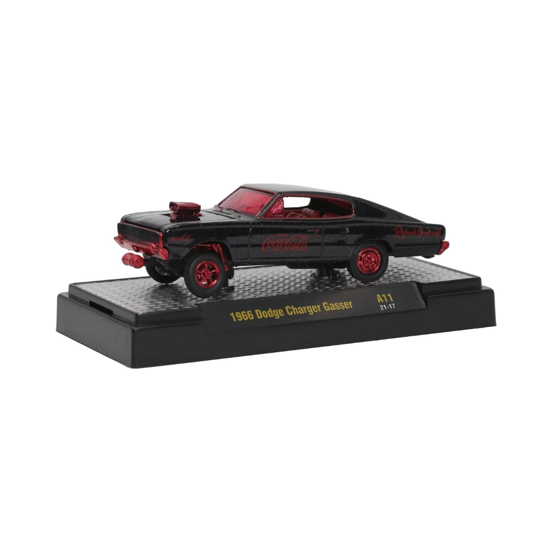 1966 Dodge Charger Gasser - Black (Chase / Red Chrome Rims & Details)