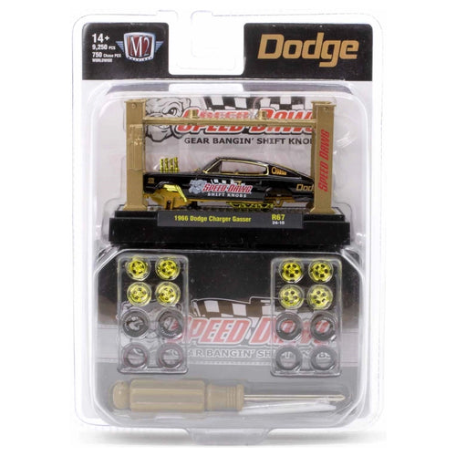 1966 Dodge Charger Gasser - Black (Chase / Yellow Chrome, Brass Interior)