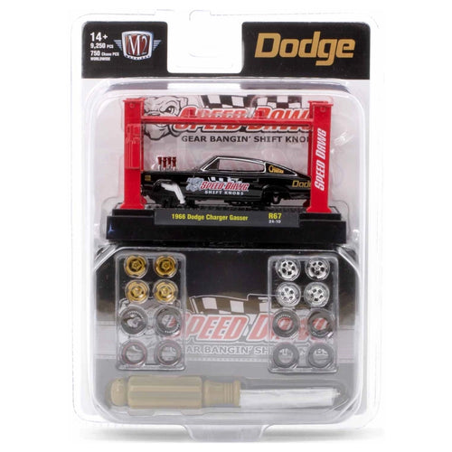 1966 Dodge Charger Gasser - Black (Silver Chrome, Black Interior)