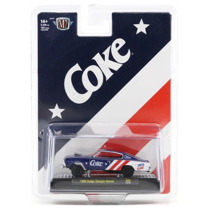 1966 Dodge Charger Gasser - Blue & Red (Coca-Cola Livery / Standard - Black Rims)