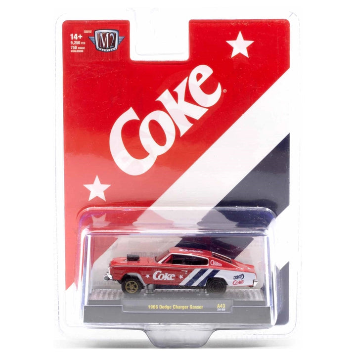1966 Dodge Charger Gasser - Red (Coca-Cola Livery / Standard - Black Rims)