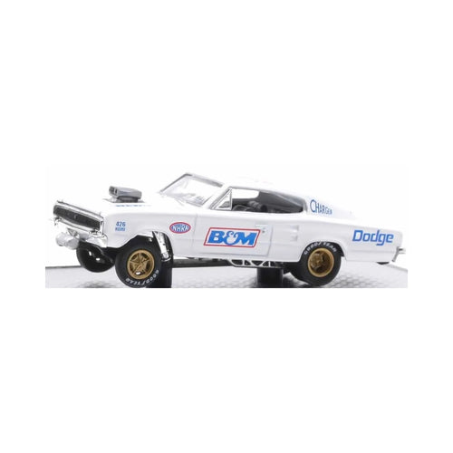 1966 Dodge Charger Gasser - White (B&M Racing / Walmart Auto-Haulers - Set)